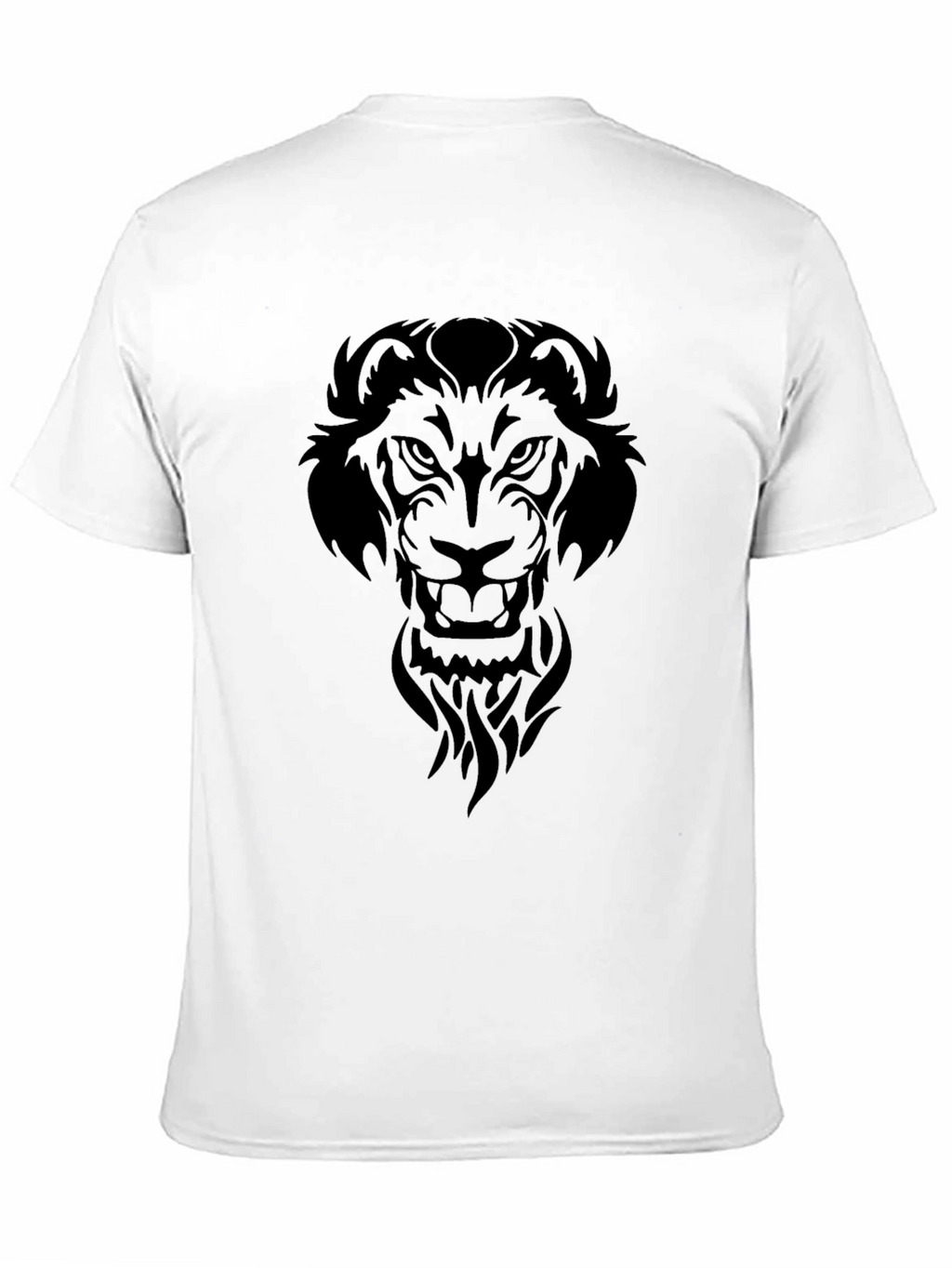 Lion Graphic Print Tee - Mens Black T-Shirt