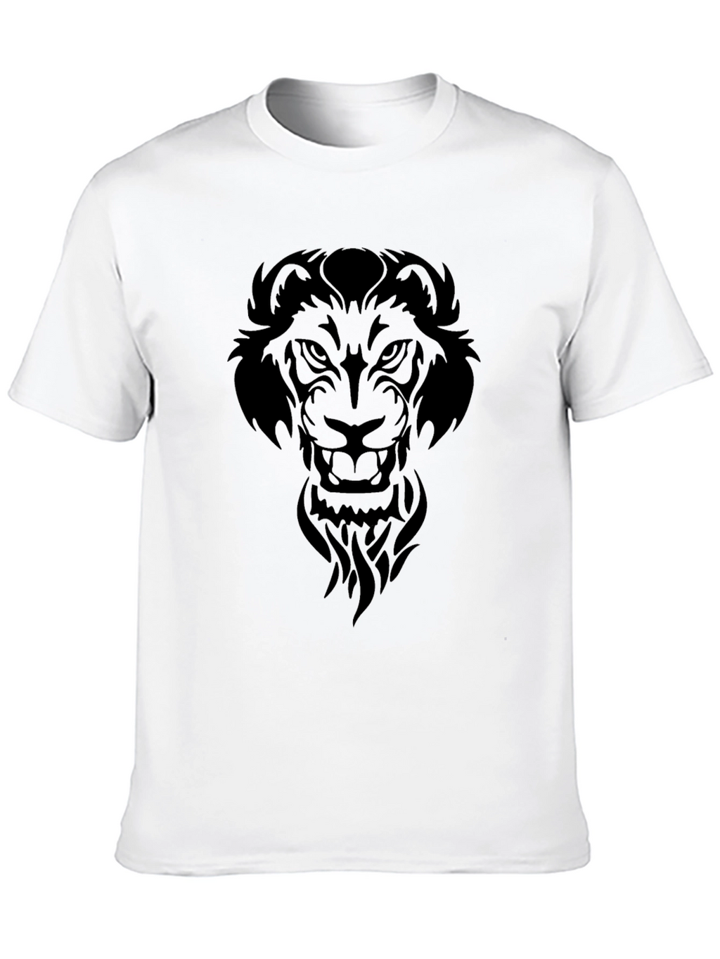 Lion Graphic Print Tee - Mens Black T-Shirt