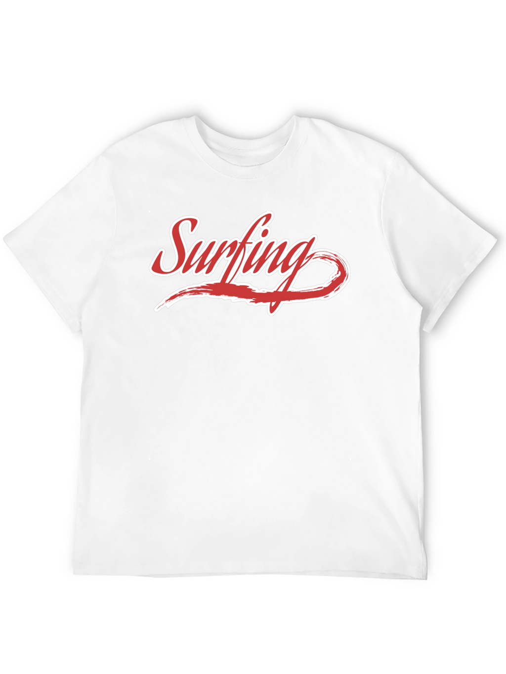 Surfing Graphic Tee - Black Cotton Casual Shirt