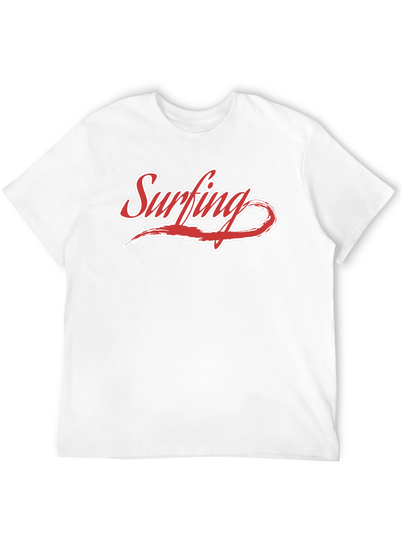 Surfing Graphic Tee - Black Cotton Casual Shirt