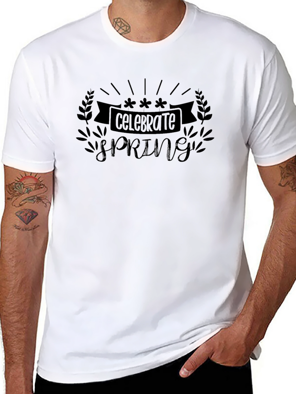 Celebrate Spring Black T-Shirt