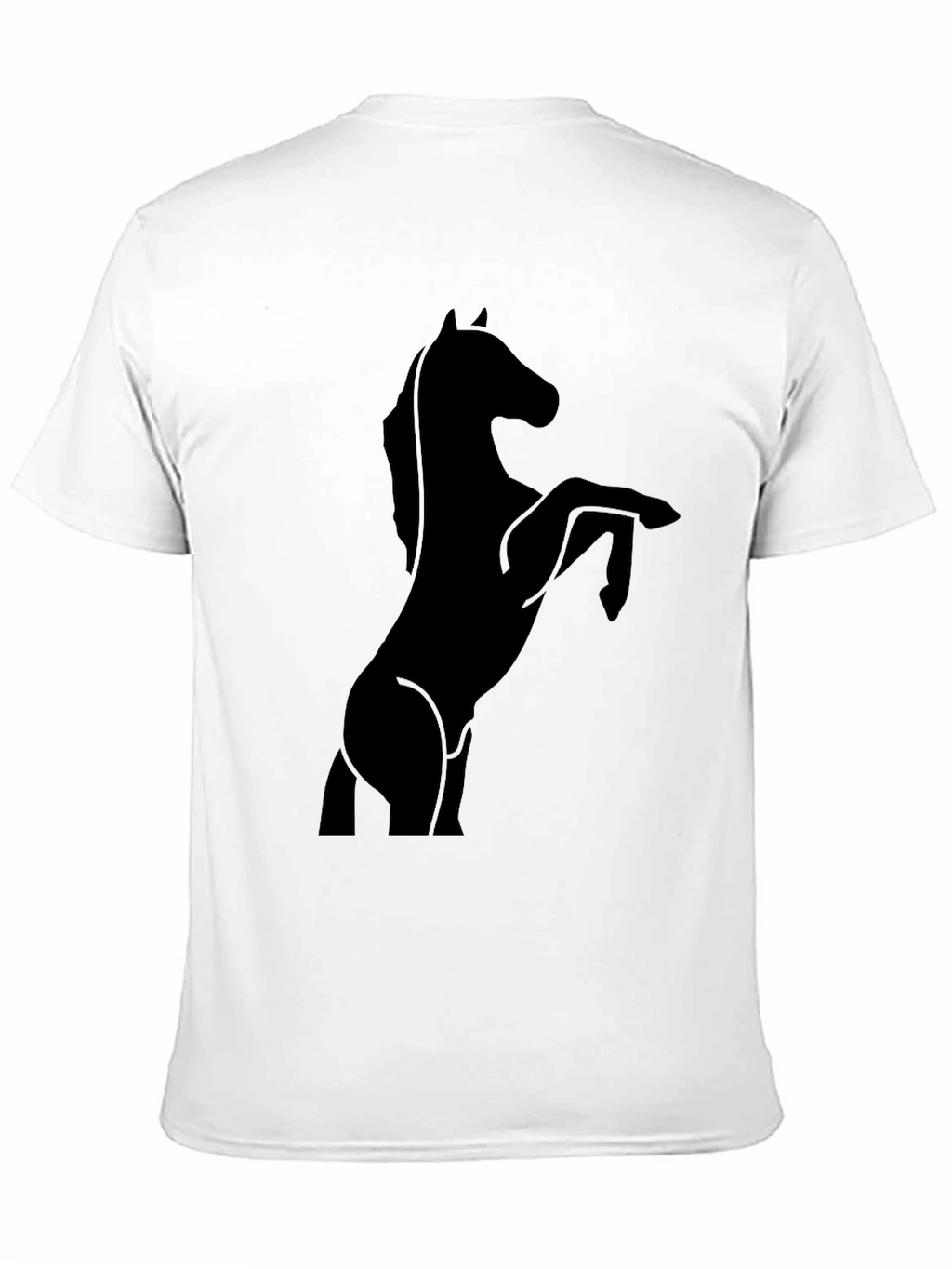 Black Horse Silhouette Graphic T-Shirt