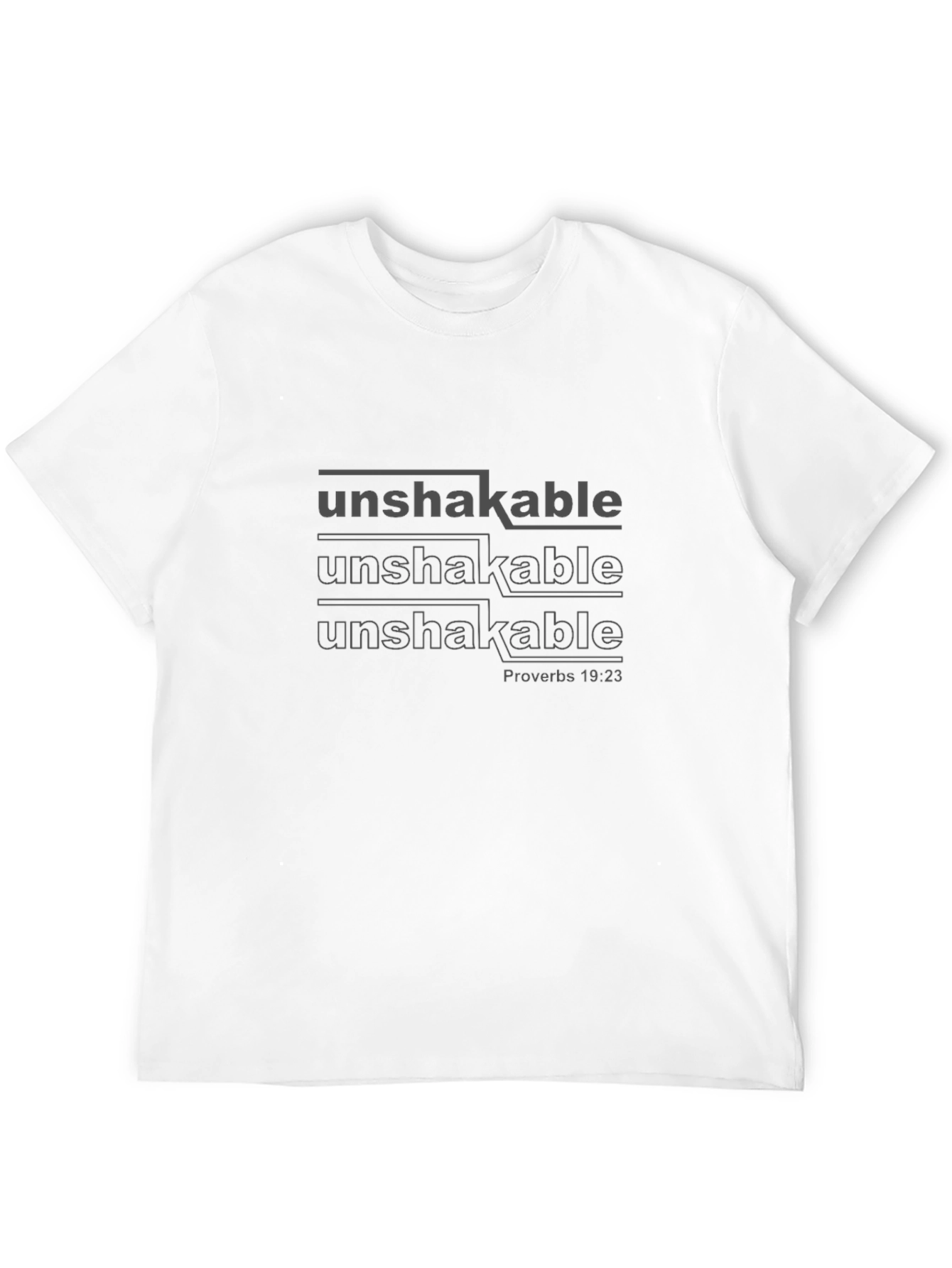 Unshakable Proverbs Black T-Shirt