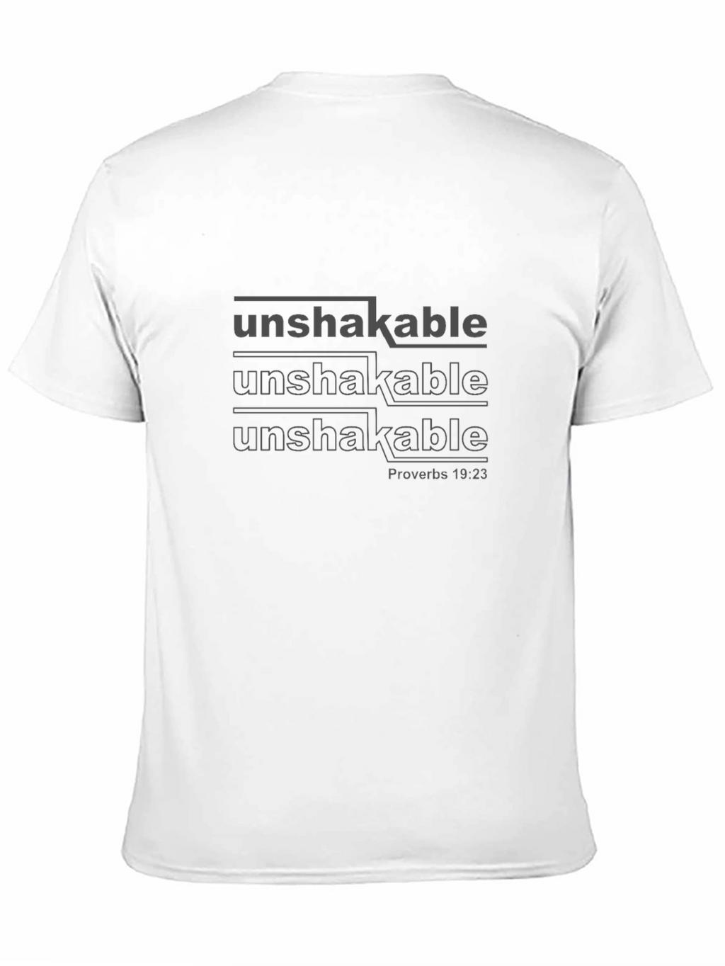 Unshakable Proverbs Black T-Shirt