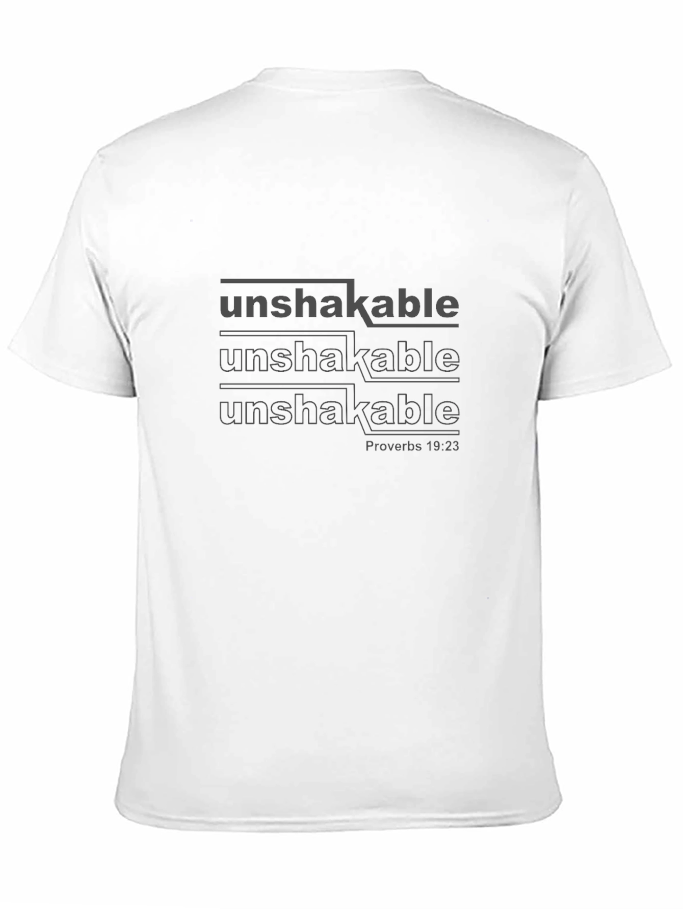 Unshakable Proverbs Black T-Shirt