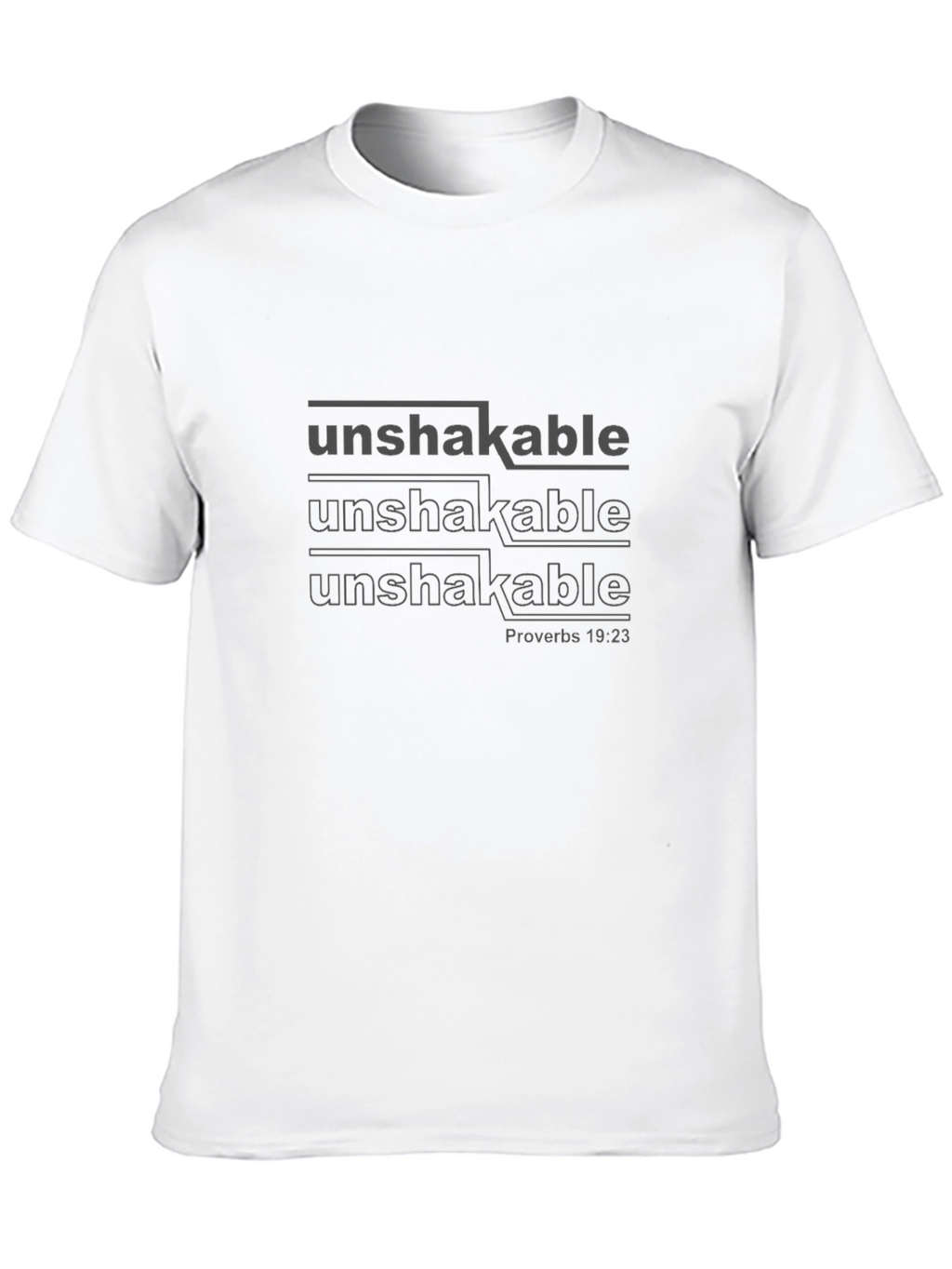 Unshakable Proverbs Black T-Shirt