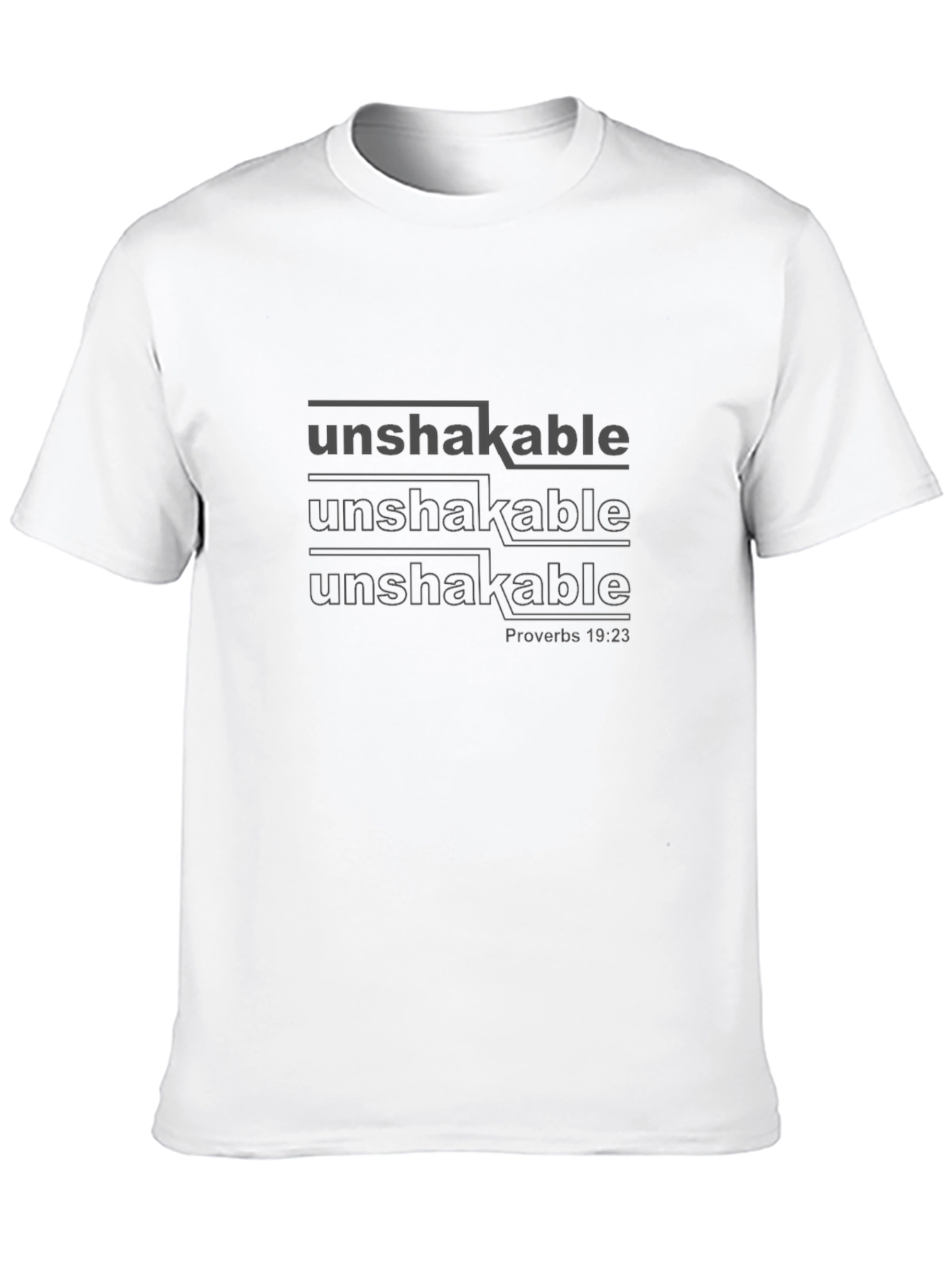 Unshakable Proverbs Black T-Shirt
