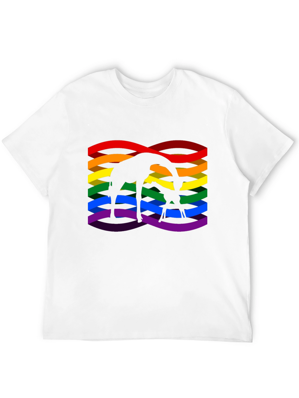 Giraffe Rainbow Pride Graphic T-Shirt