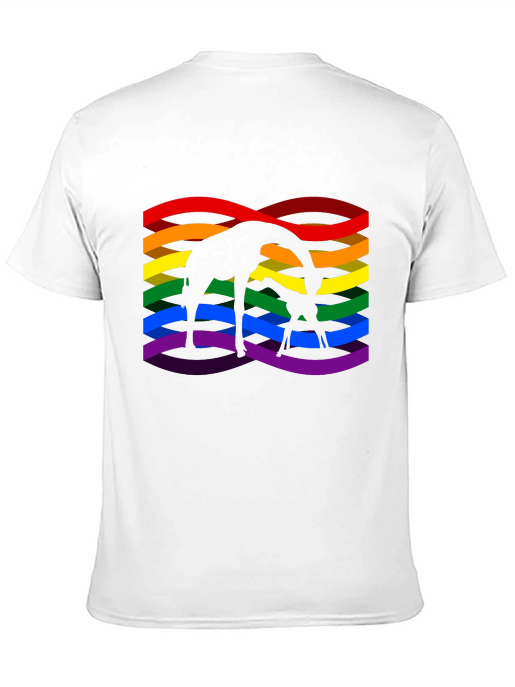 Giraffe Rainbow Pride Graphic T-Shirt