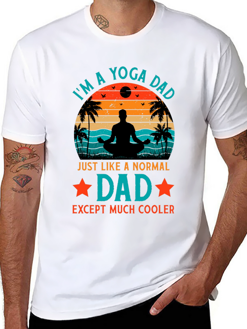 Yoga Dad Graphic T-Shirt - Cool Fathers Day Gift