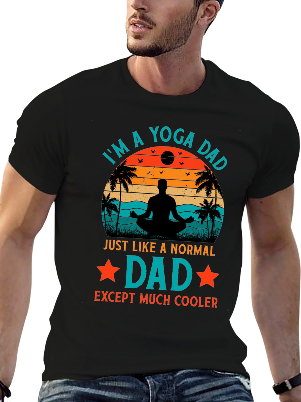 Yoga Dad Graphic T-Shirt - Cool Fathers Day Gift