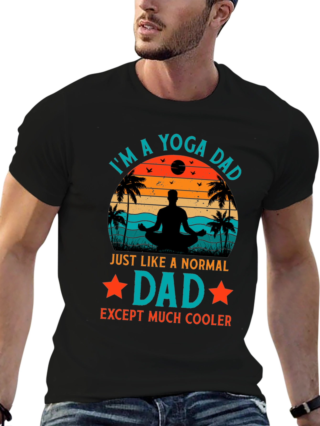 Yoga Dad Graphic T-Shirt - Cool Fathers Day Gift