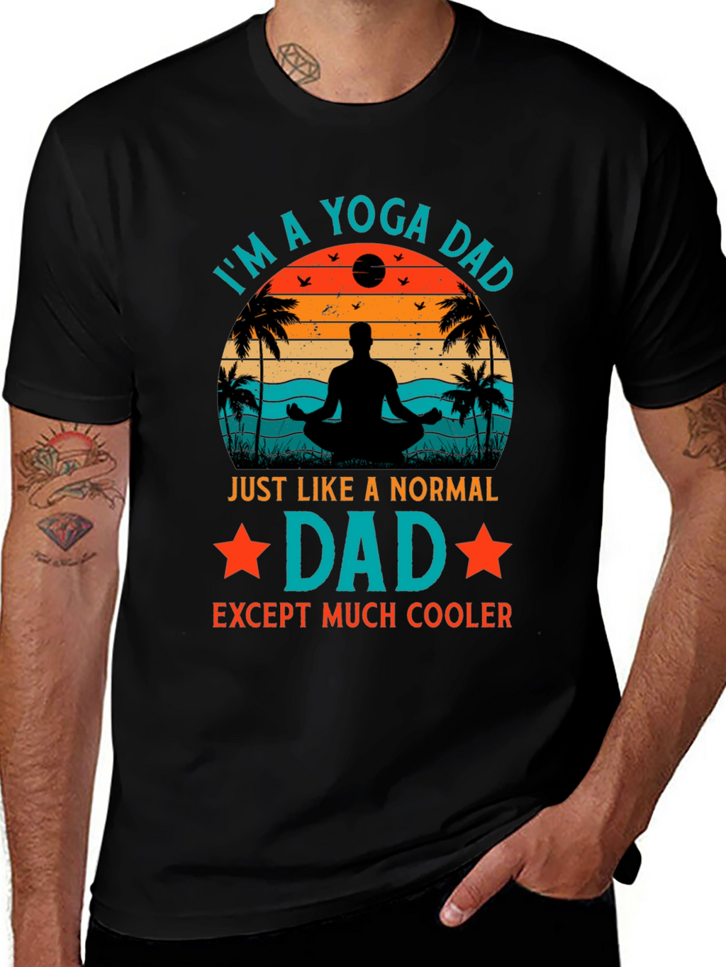 Yoga Dad Graphic T-Shirt - Cool Fathers Day Gift