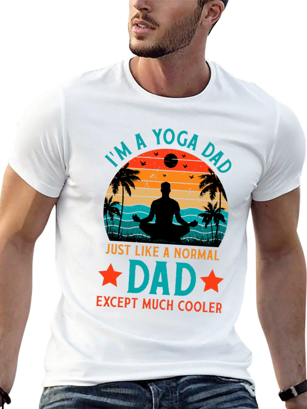 Yoga Dad Graphic T-Shirt - Cool Fathers Day Gift