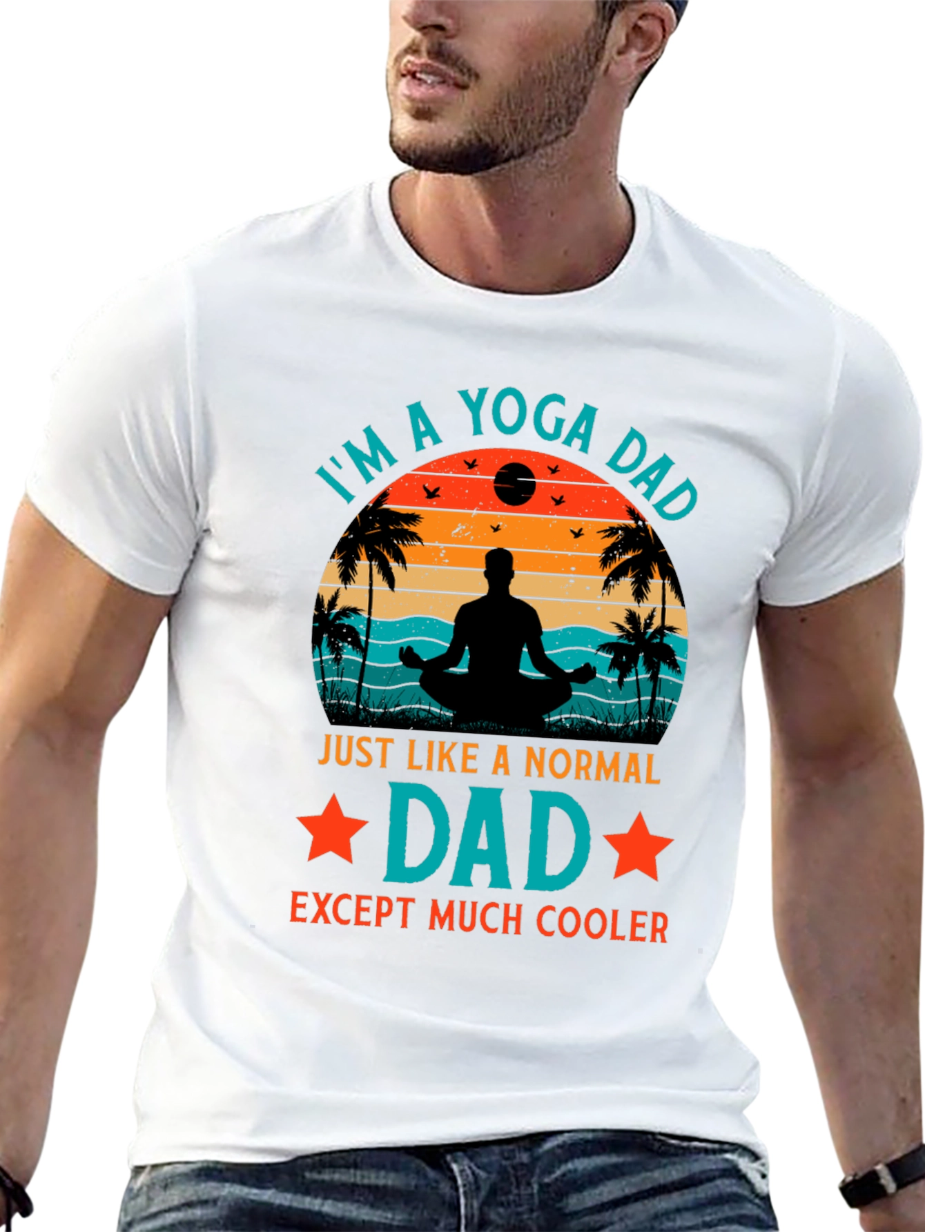 Yoga Dad Graphic T-Shirt - Cool Fathers Day Gift