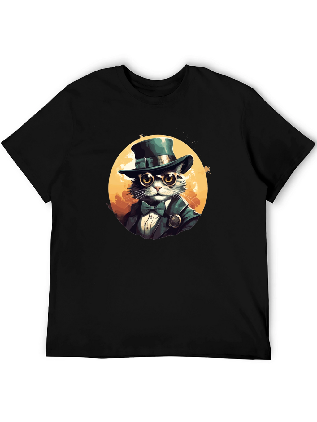Steampunk Cat Top Hat T-Shirt