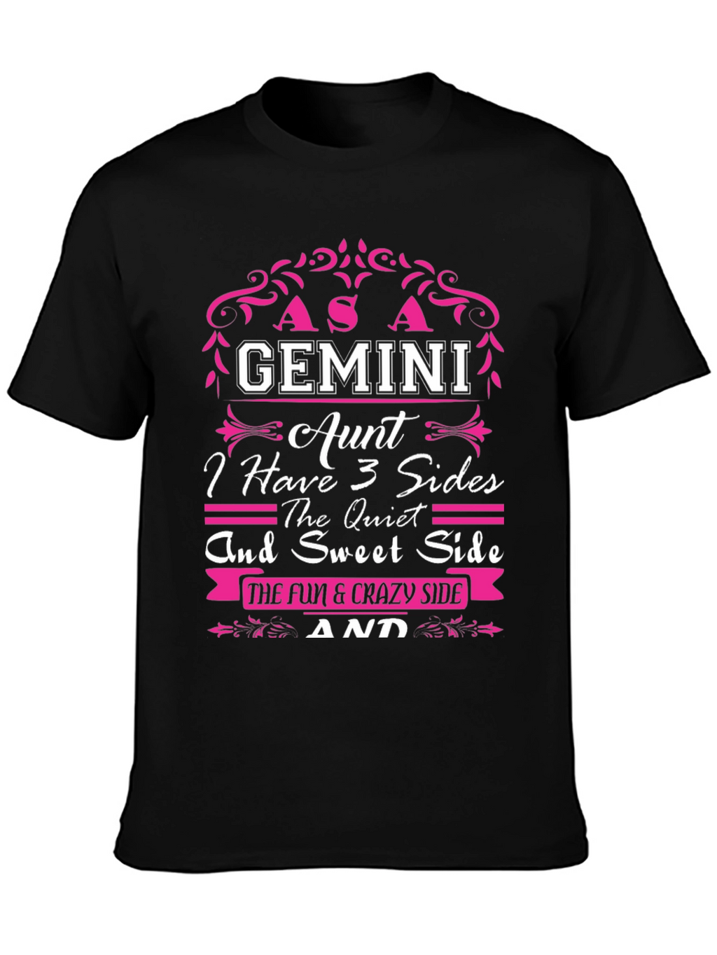 Gemini Aunt T-Shirt - 3 Sides