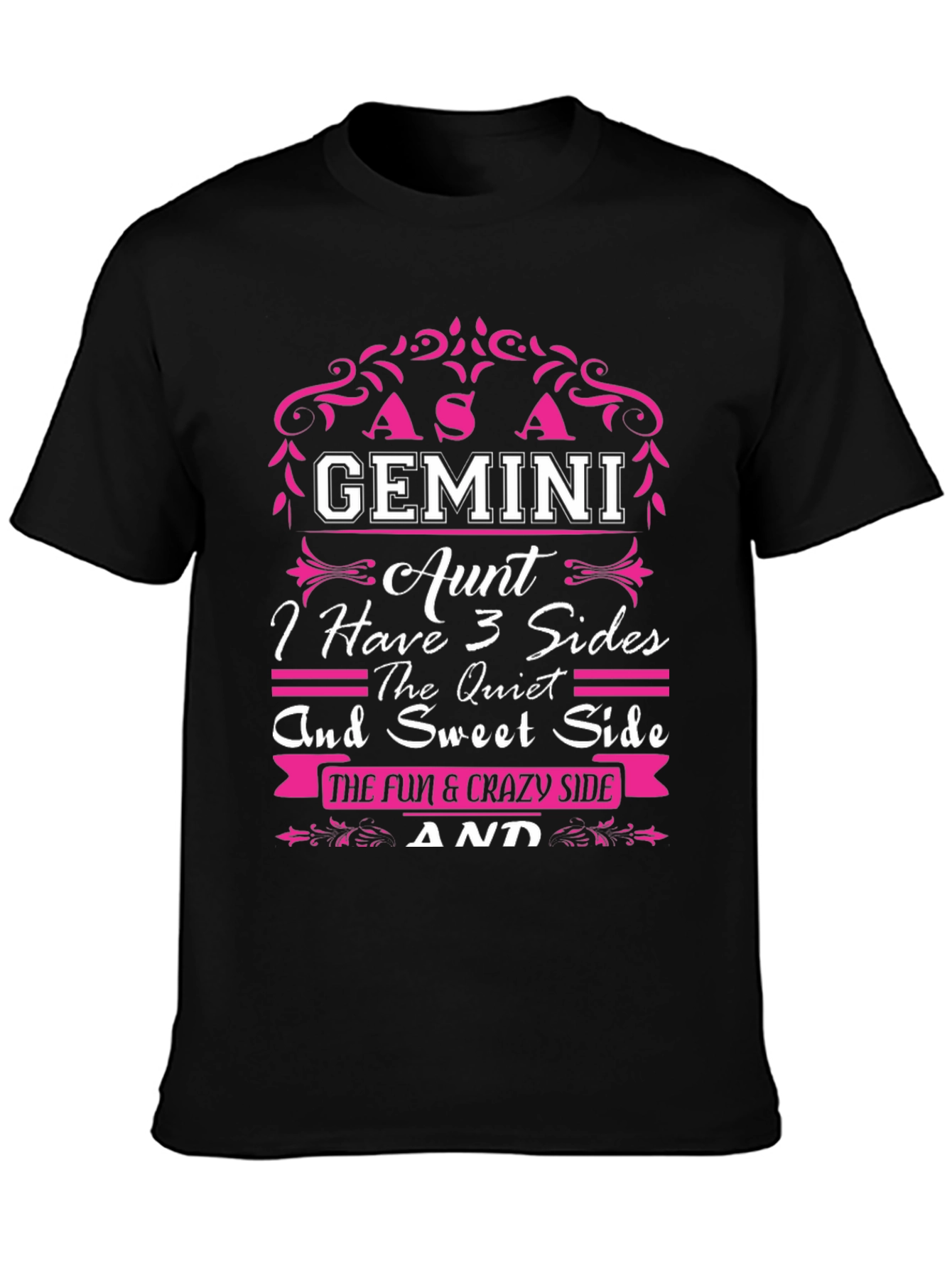 Gemini Aunt T-Shirt - 3 Sides