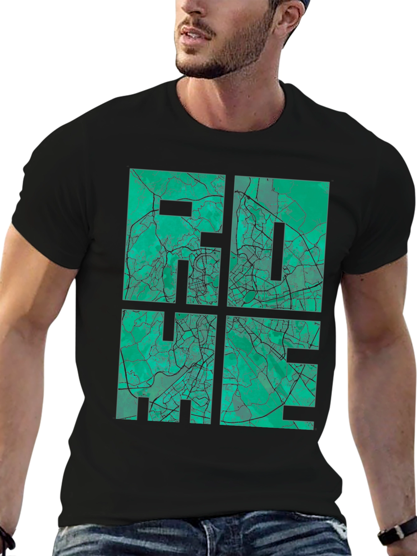 City Map Graphic Tee - Black