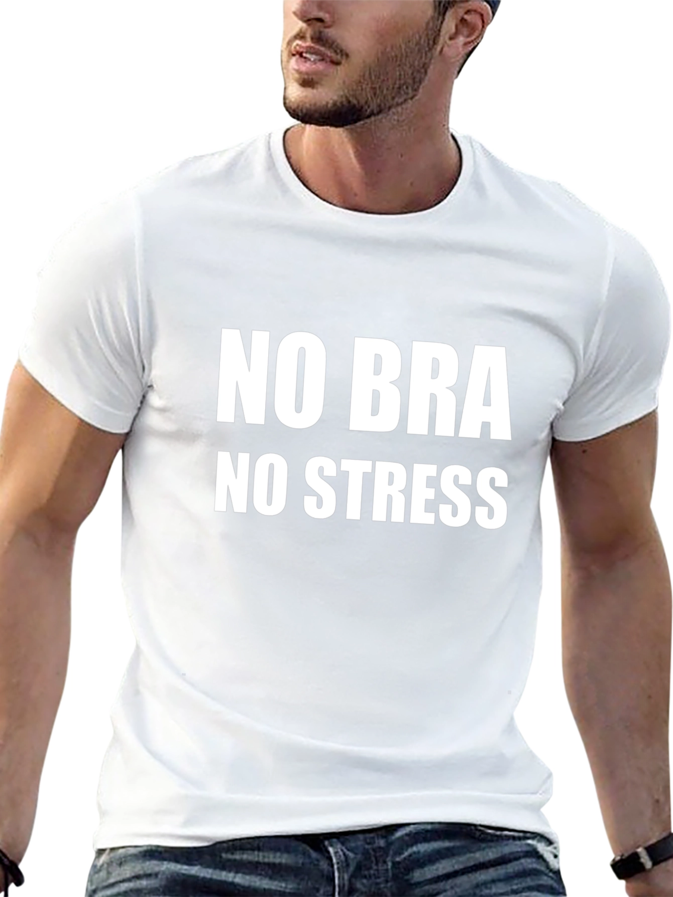 No Bra No Stress Graphic Tee