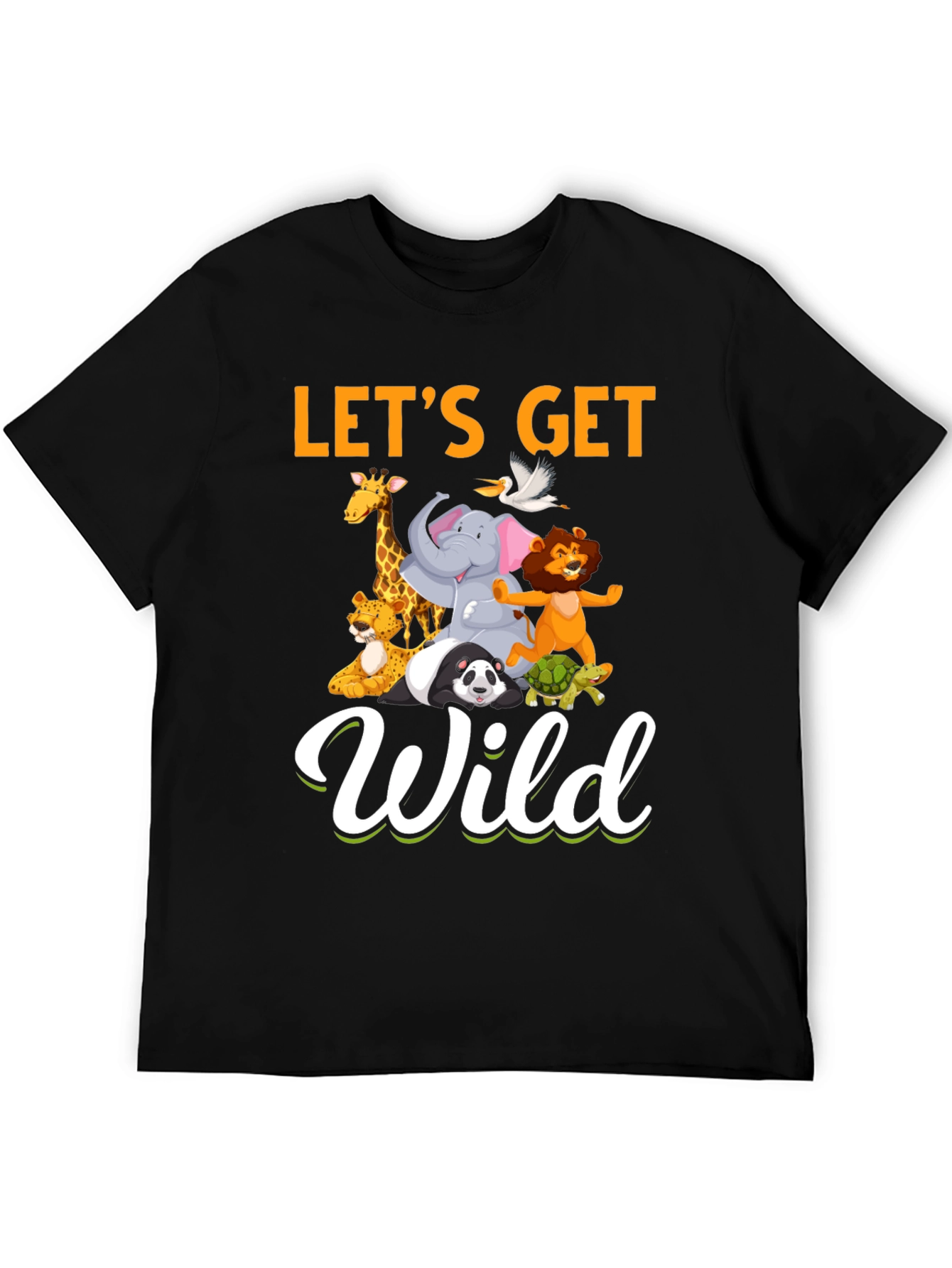 Lets Get Wild Animal Graphic T-Shirt