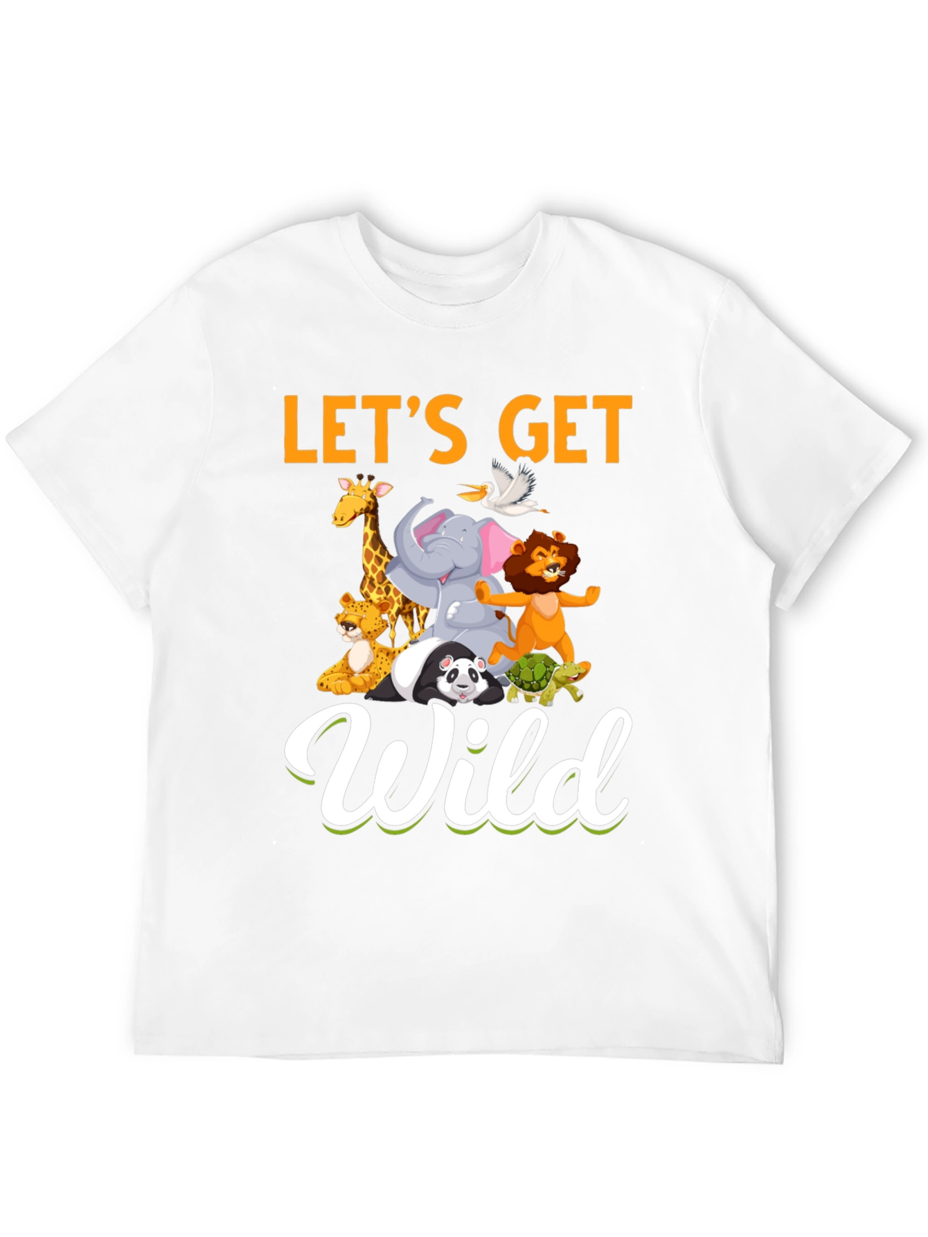 Lets Get Wild Animal Graphic T-Shirt