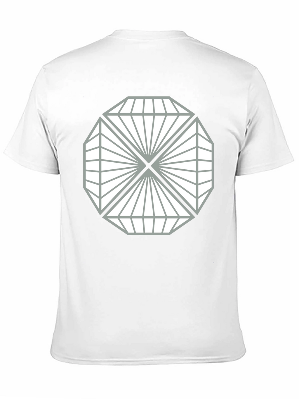 Geometric Diamond Design Black T-Shirt