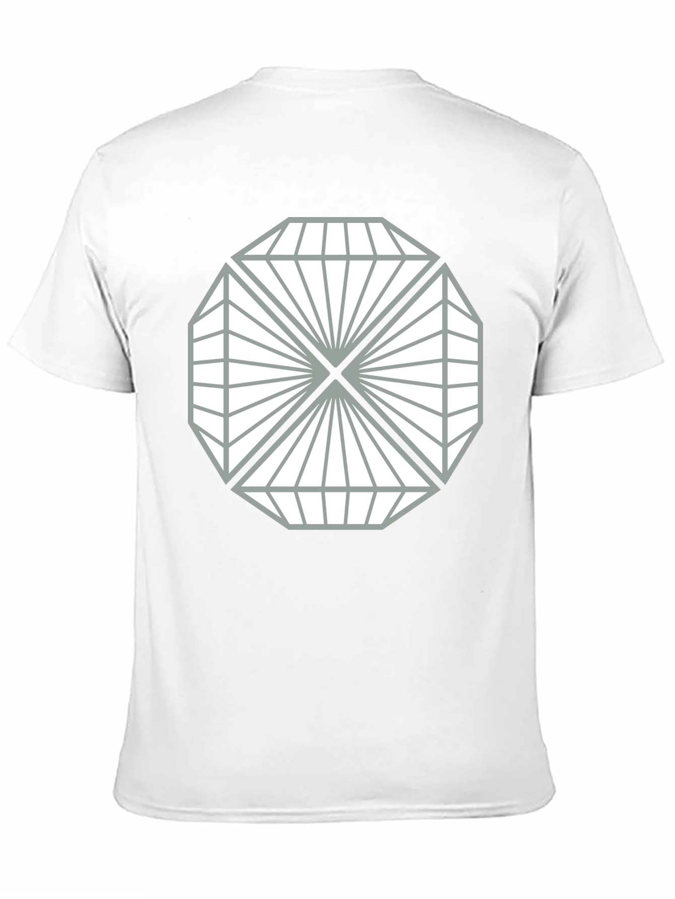 Geometric Diamond Design Black T-Shirt