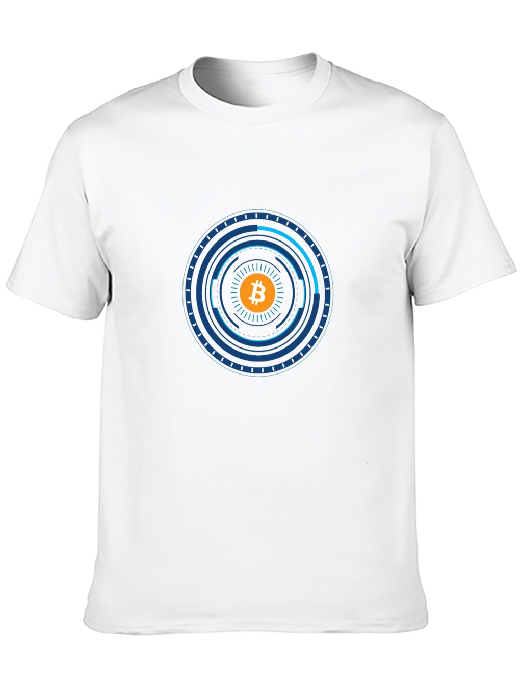 Bitcoin Tech Circle Graphic Black T-Shirt