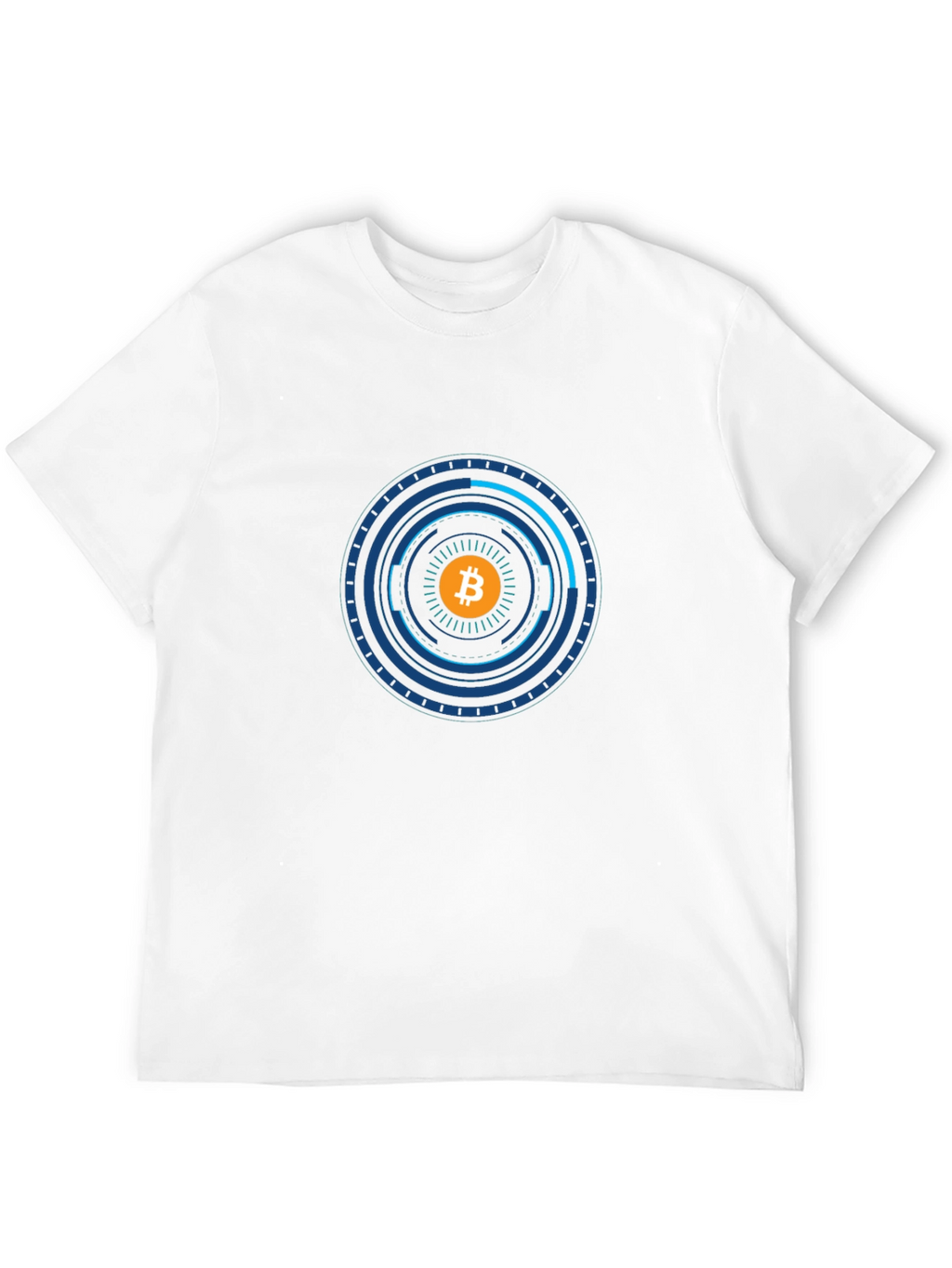 Bitcoin Tech Circle Graphic Black T-Shirt