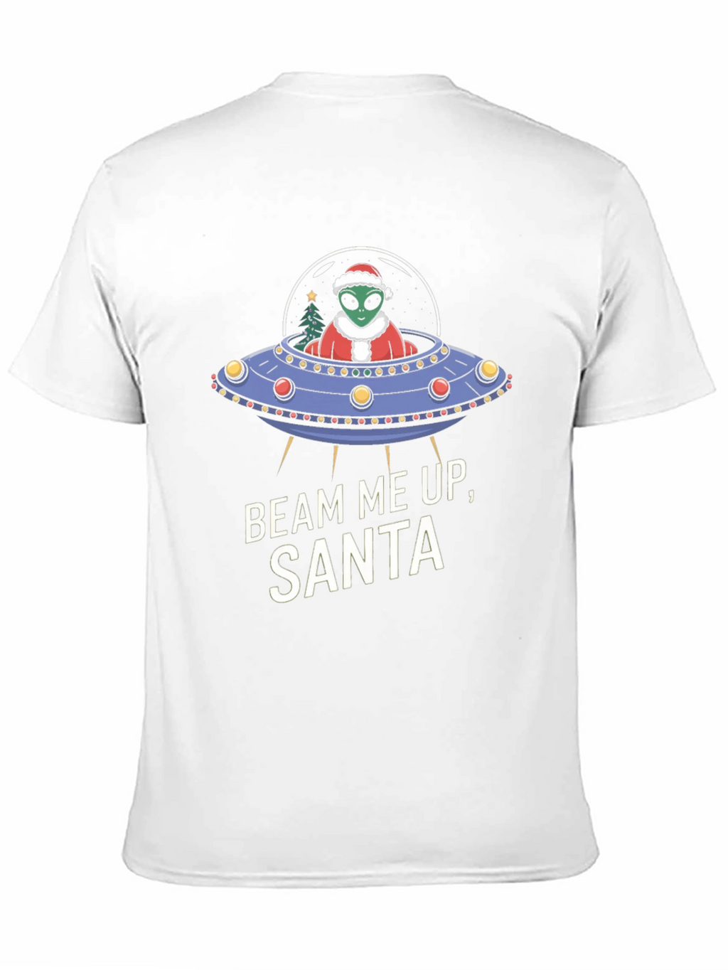Beam Me Up Santa Alien UFO Christmas T-Shirt