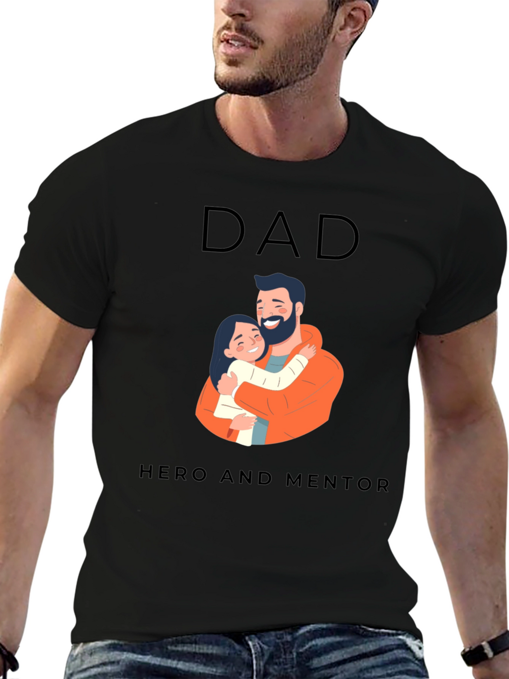 Dad Hero and Mentor T-Shirt - Fathers Day