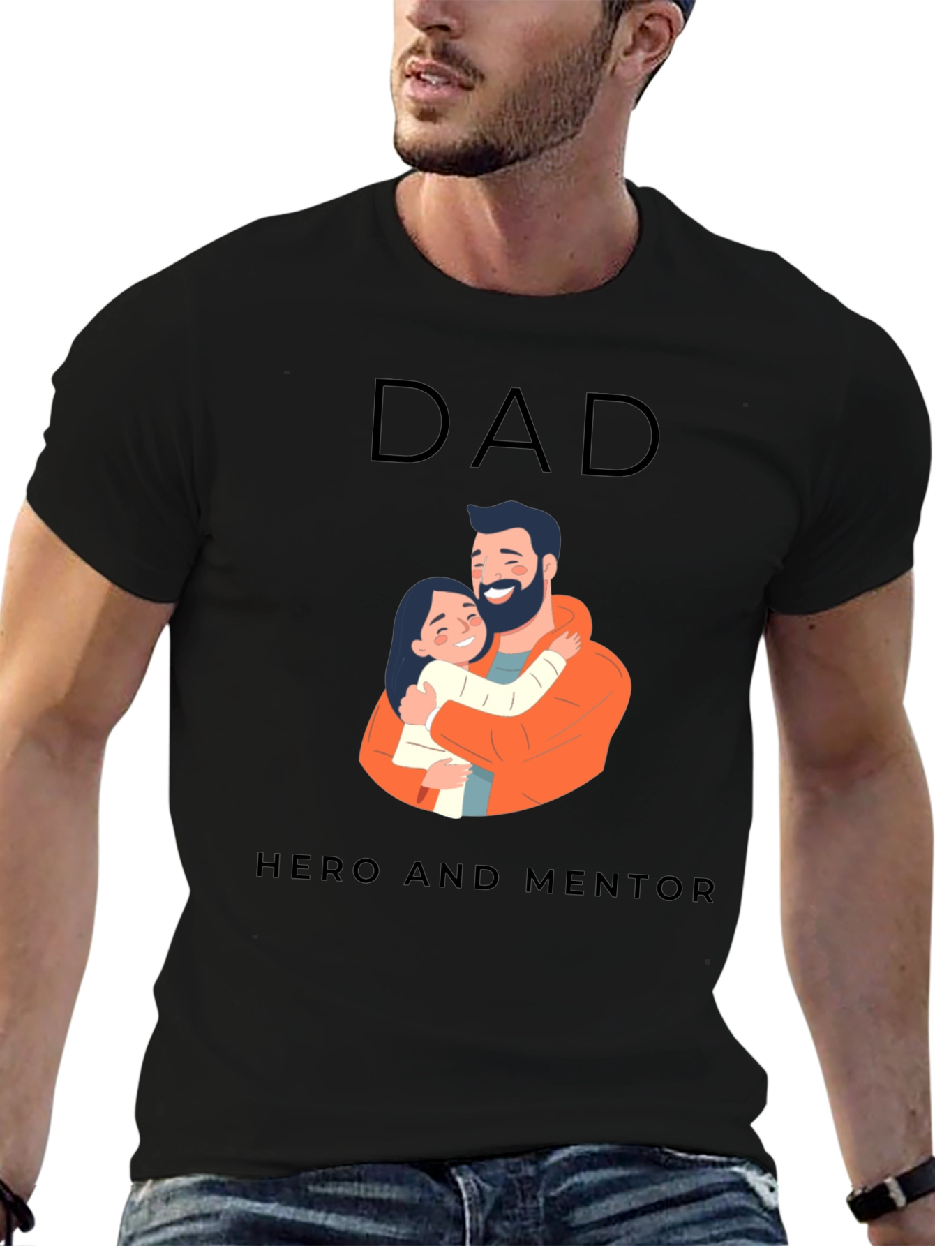 Dad Hero and Mentor T-Shirt - Fathers Day