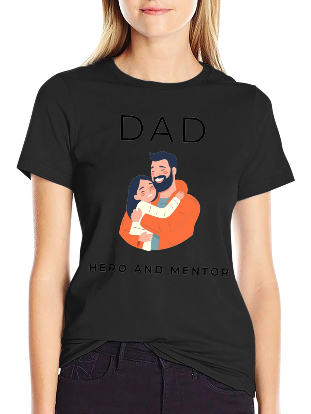 Dad Hero and Mentor T-Shirt - Fathers Day
