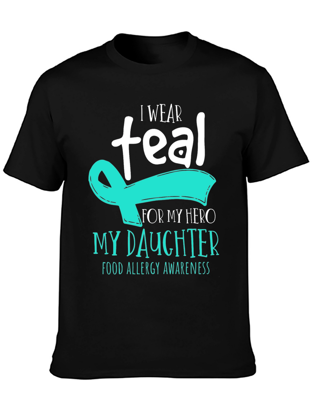 Teal Ribbon Food Allergy Awareness T-Shirt