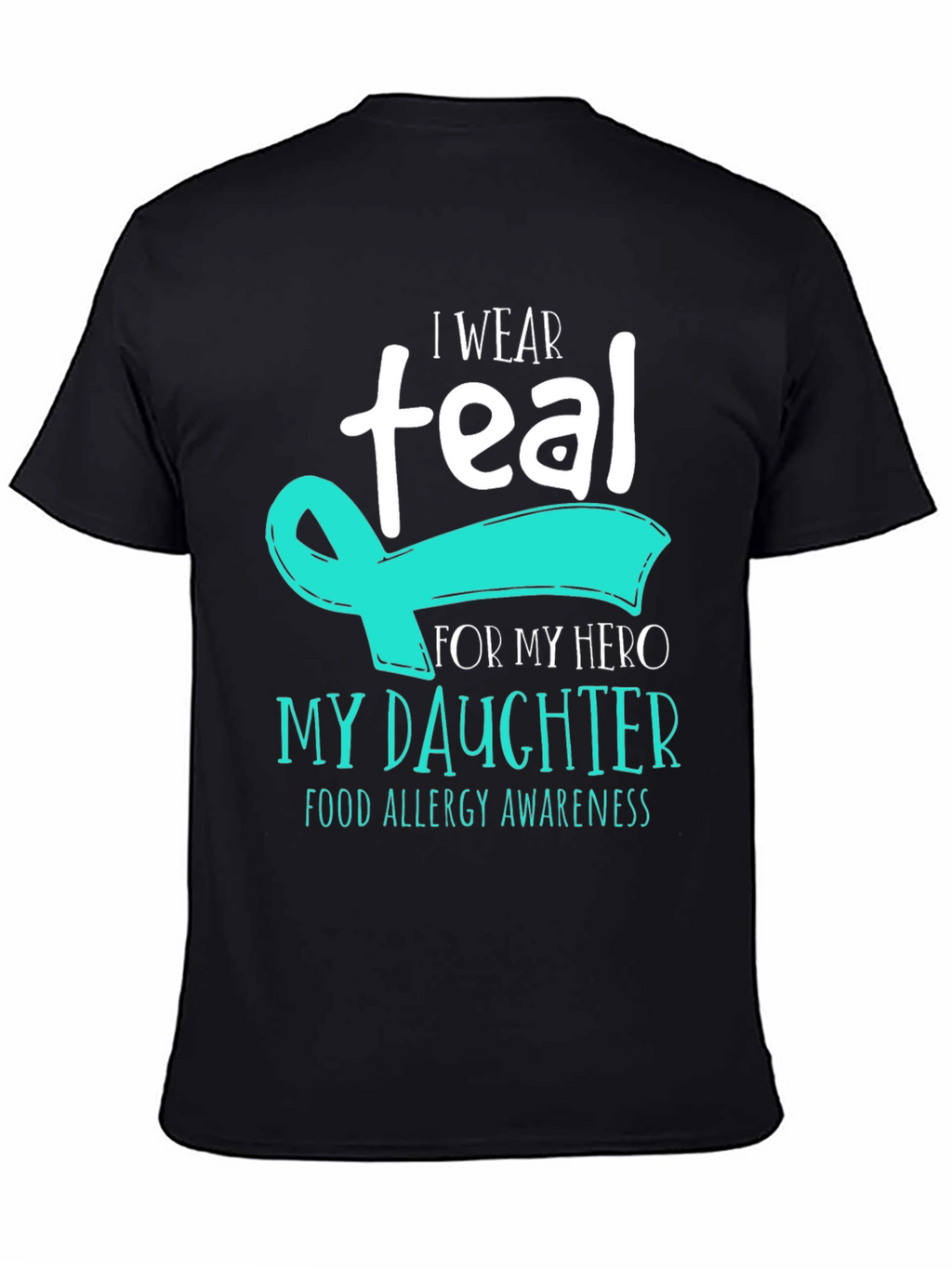 Teal Ribbon Food Allergy Awareness T-Shirt