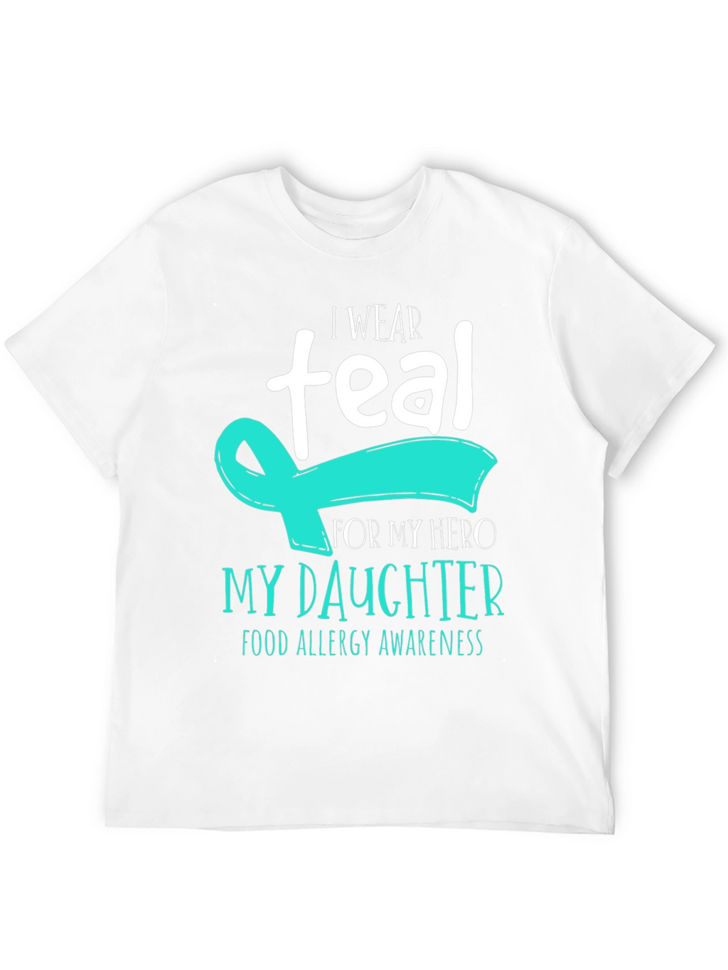 Teal Ribbon Food Allergy Awareness T-Shirt