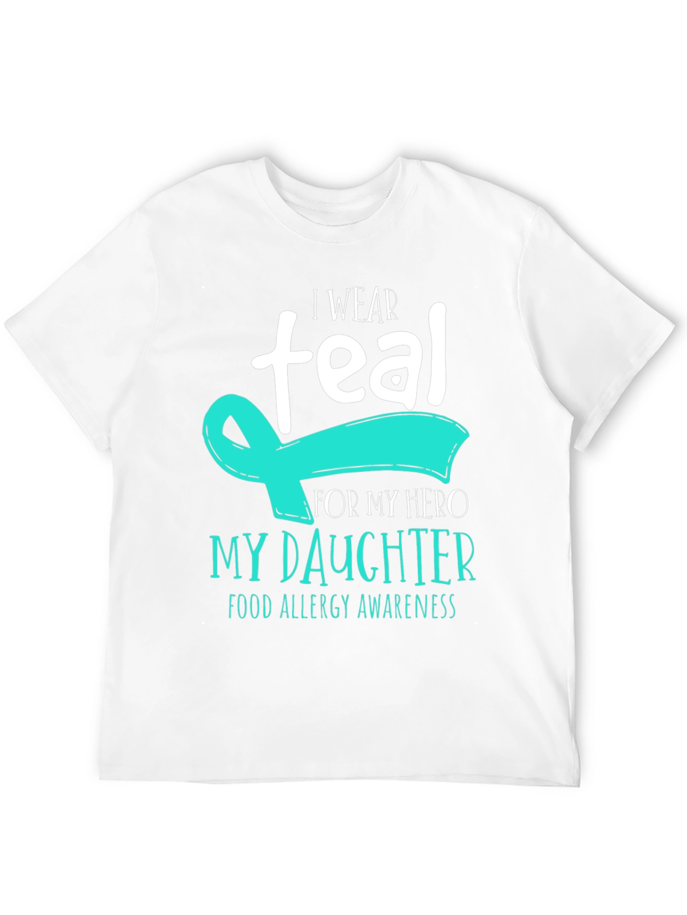 Teal Ribbon Food Allergy Awareness T-Shirt