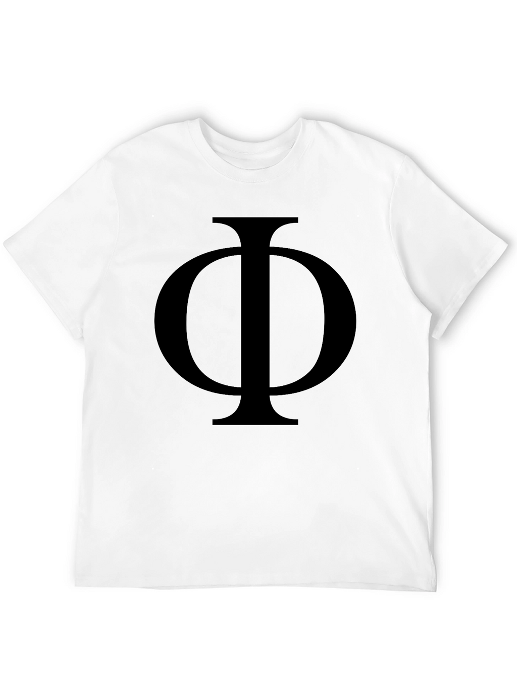 Bold Phi Symbol Black T-Shirt