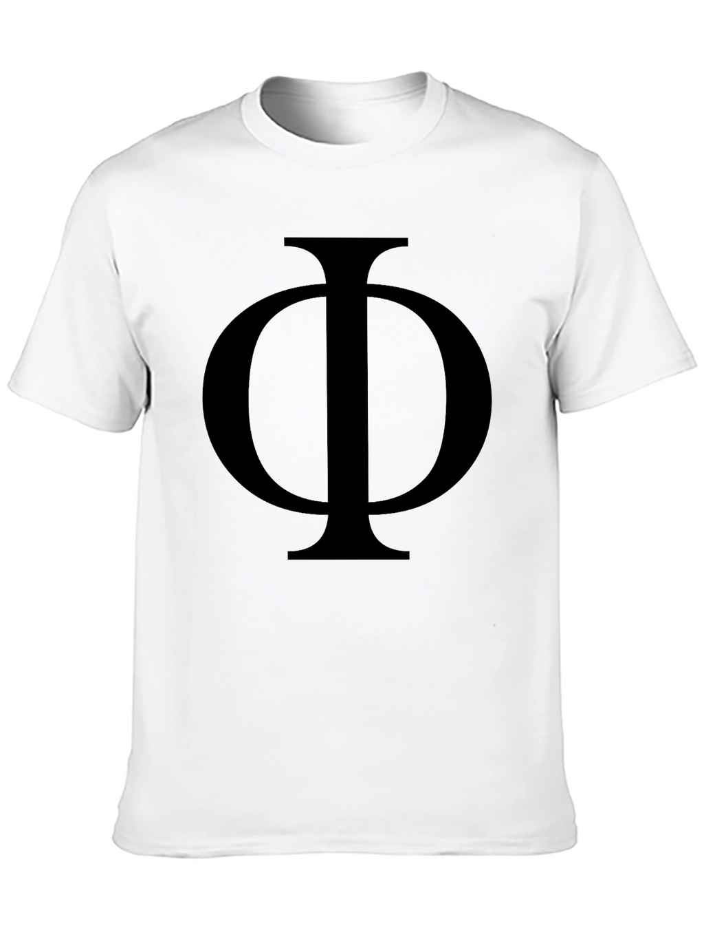 Bold Phi Symbol Black T-Shirt