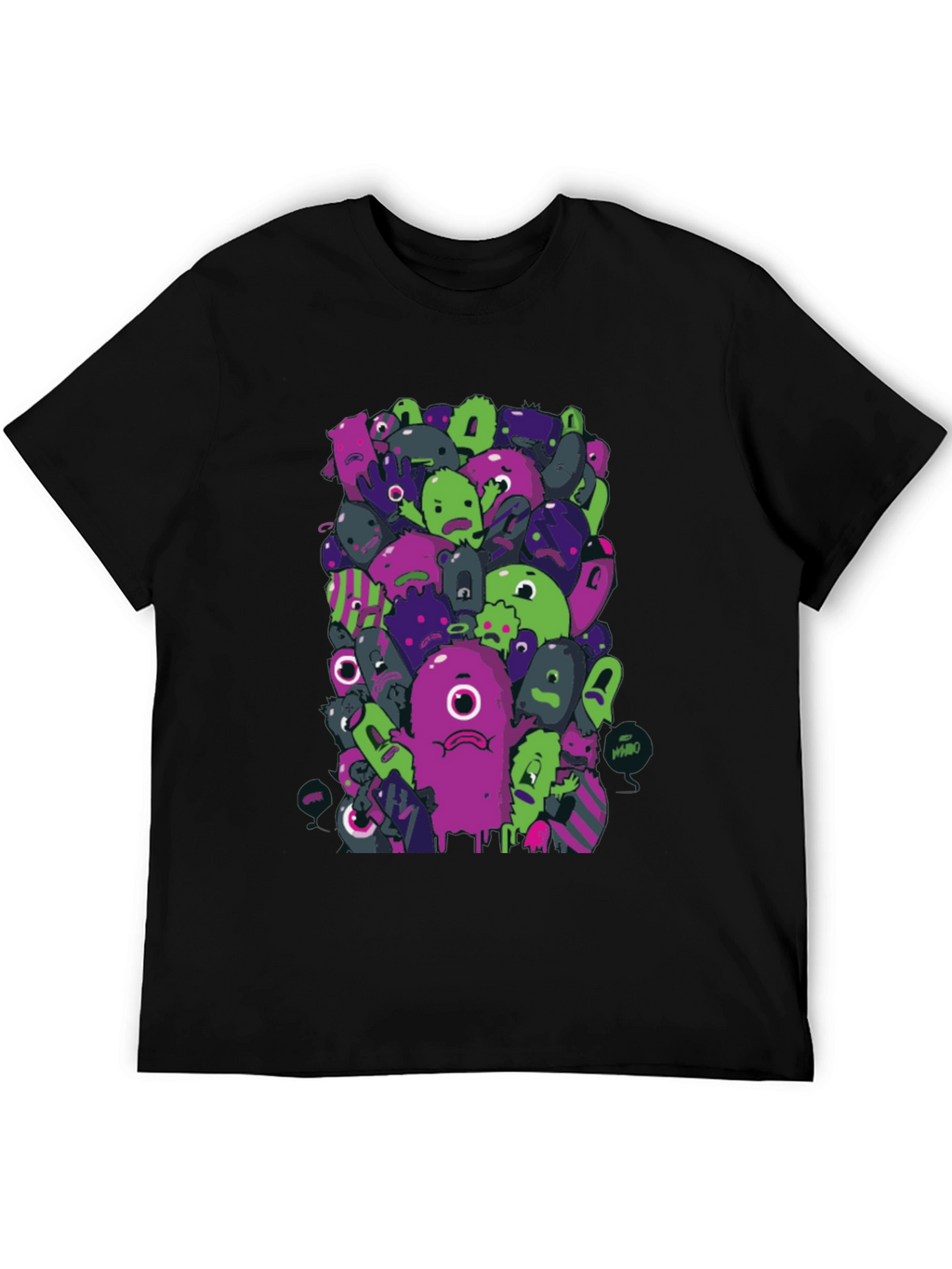 Funky Monster Graphic Black T-Shirt