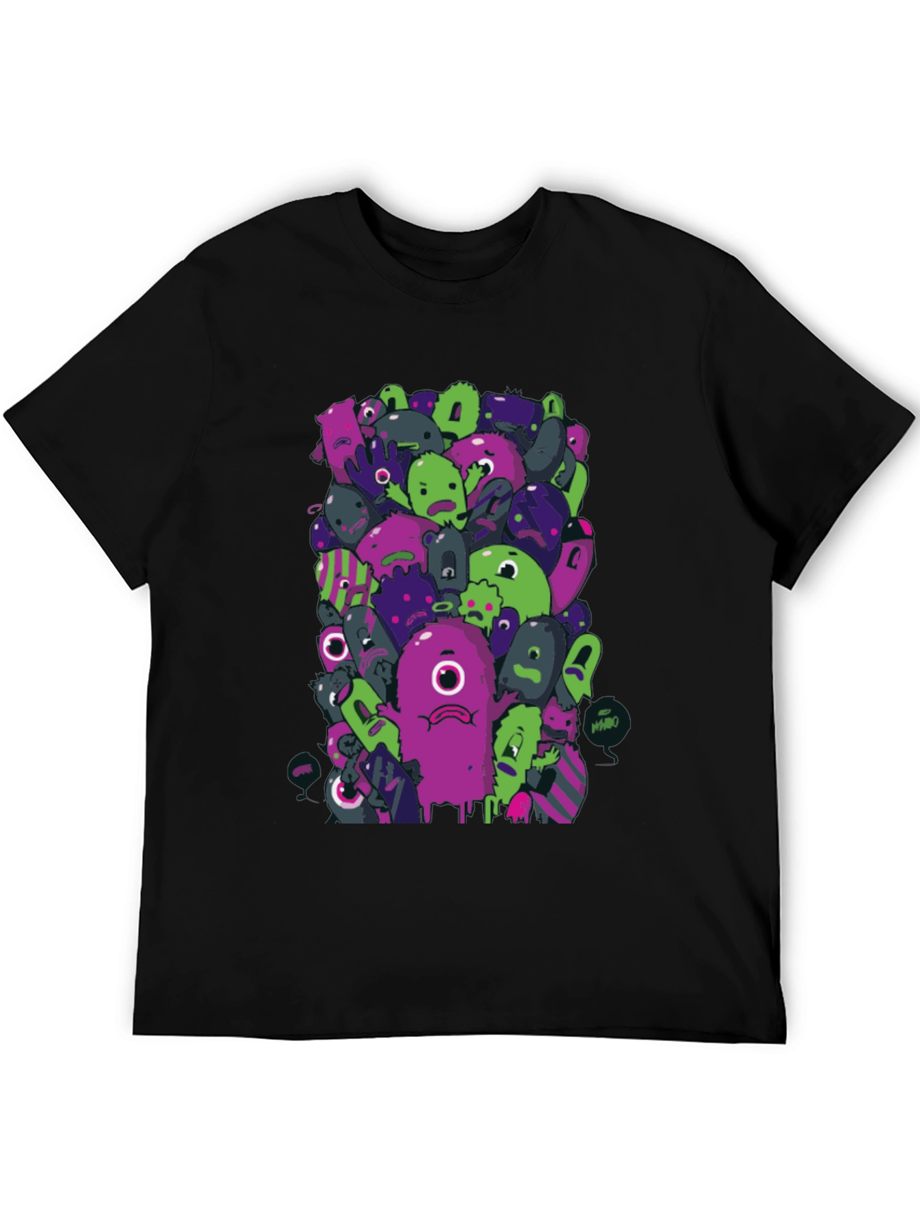 Funky Monster Graphic Black T-Shirt