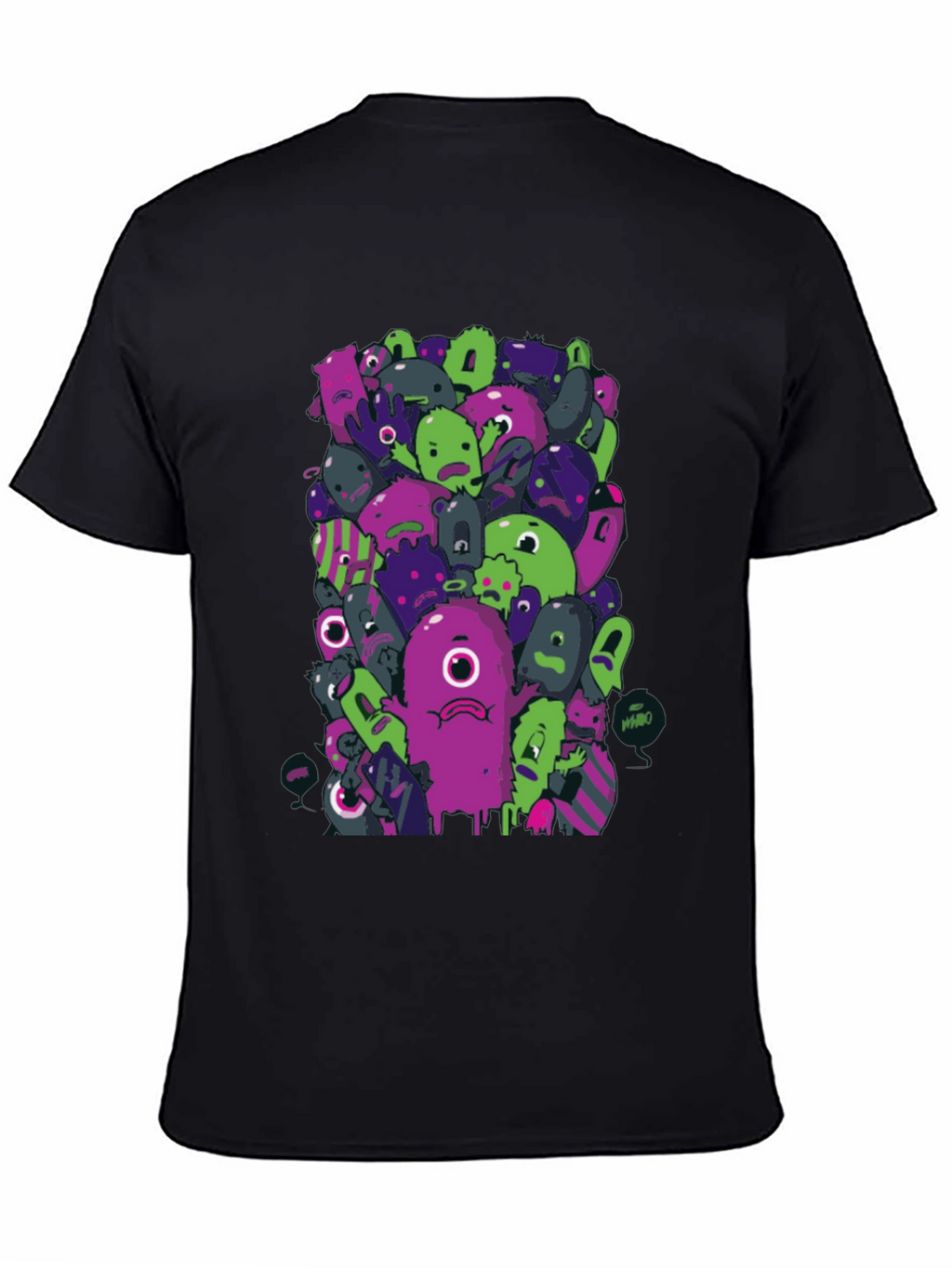 Funky Monster Graphic Black T-Shirt