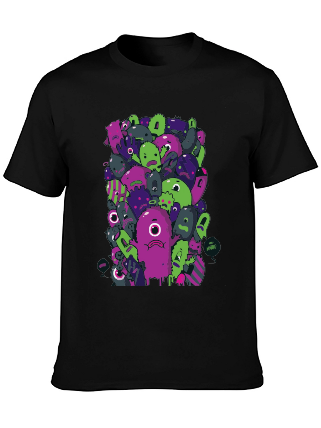 Funky Monster Graphic Black T-Shirt