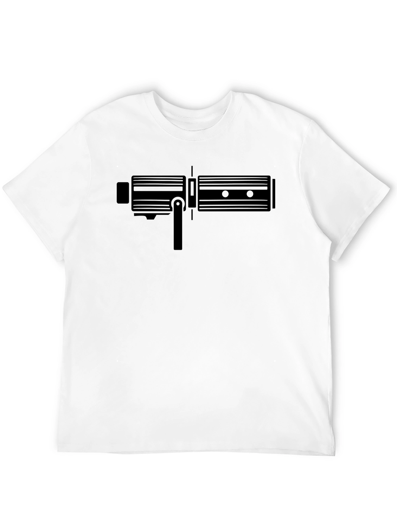 Black T-Shirt with Gear Graphic