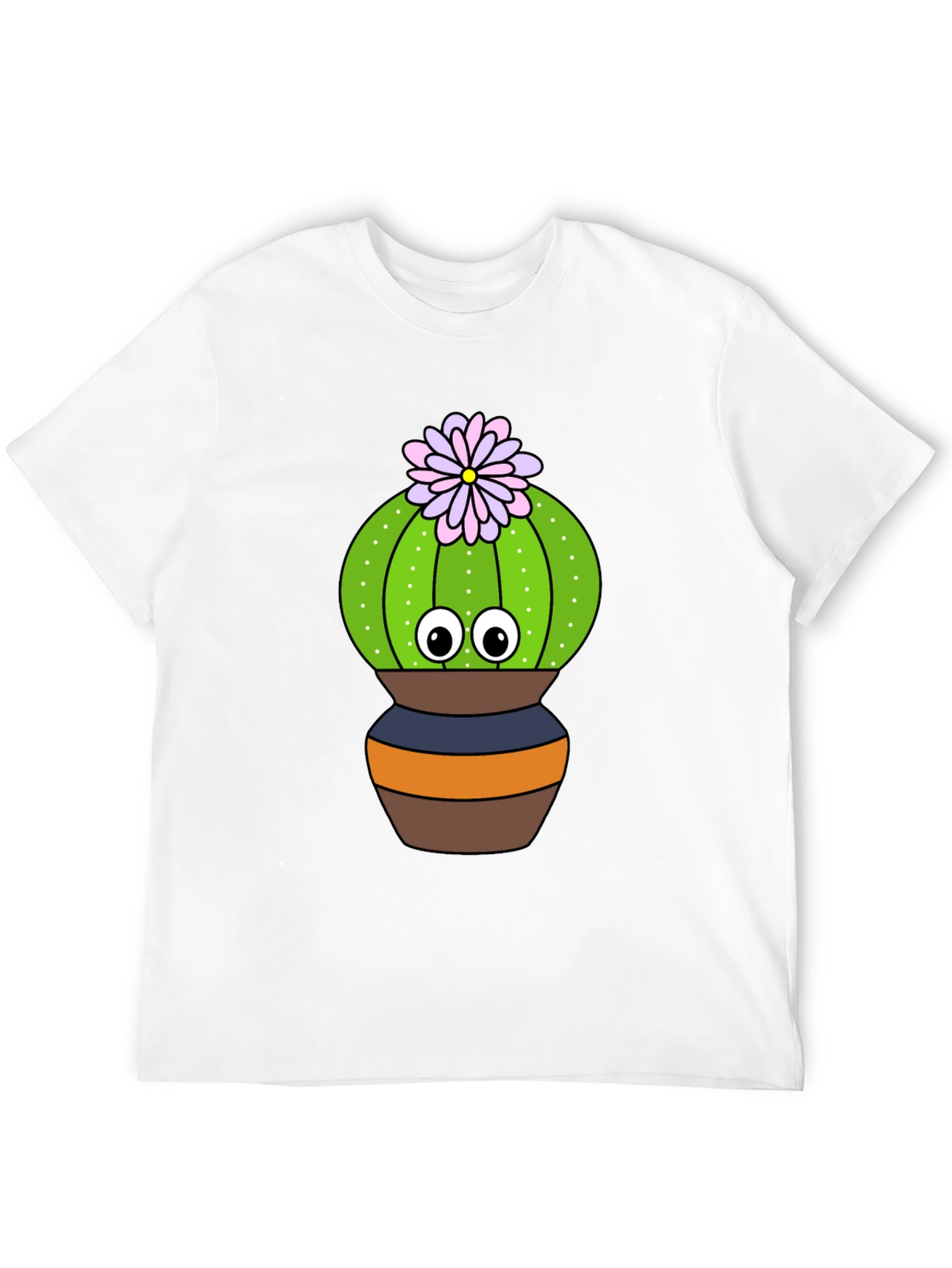Cute Cactus Graphic Tee - Potted Plant Shirt