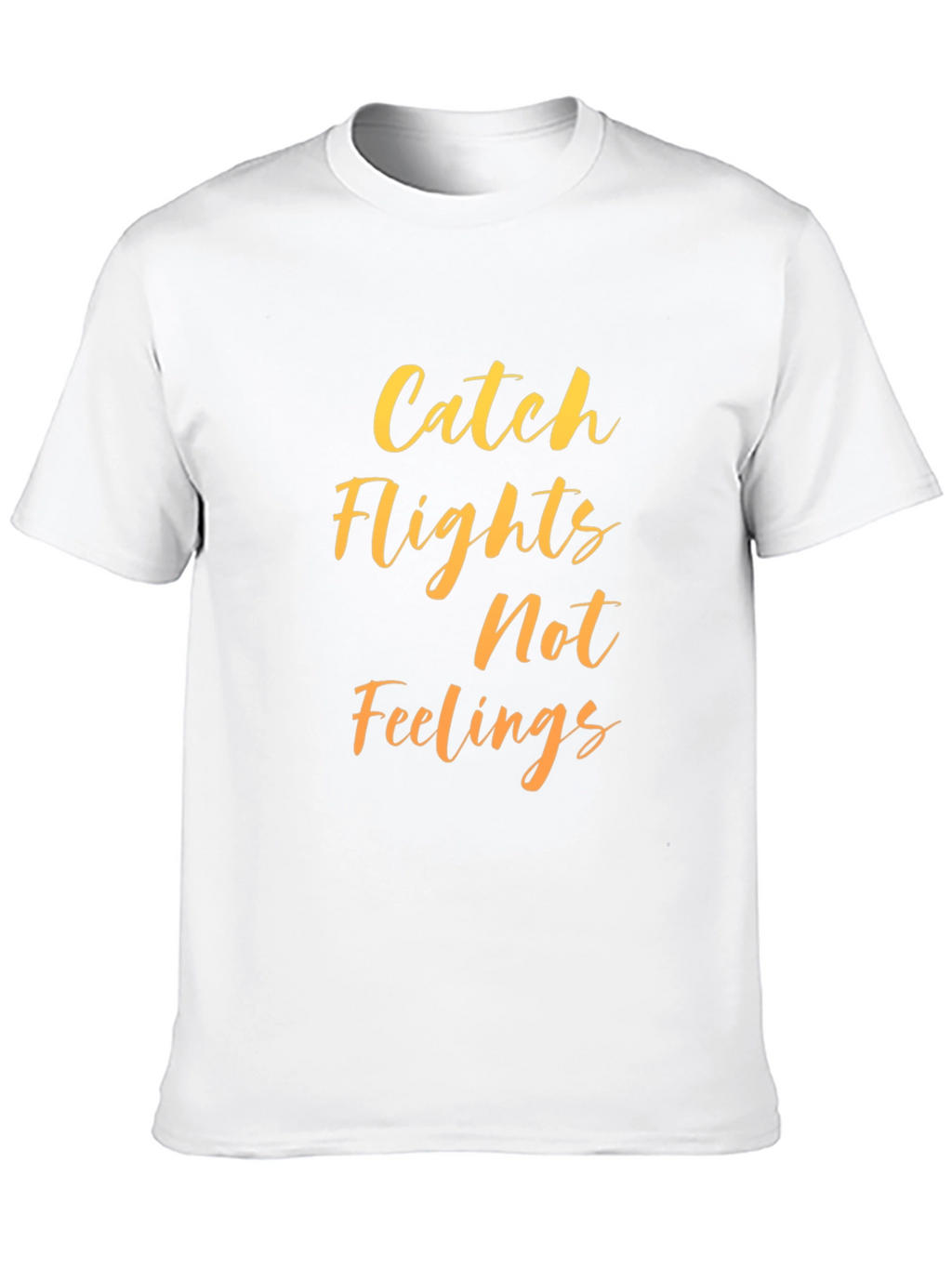 Catch Flights Not Feelings Graphic Tee - Black