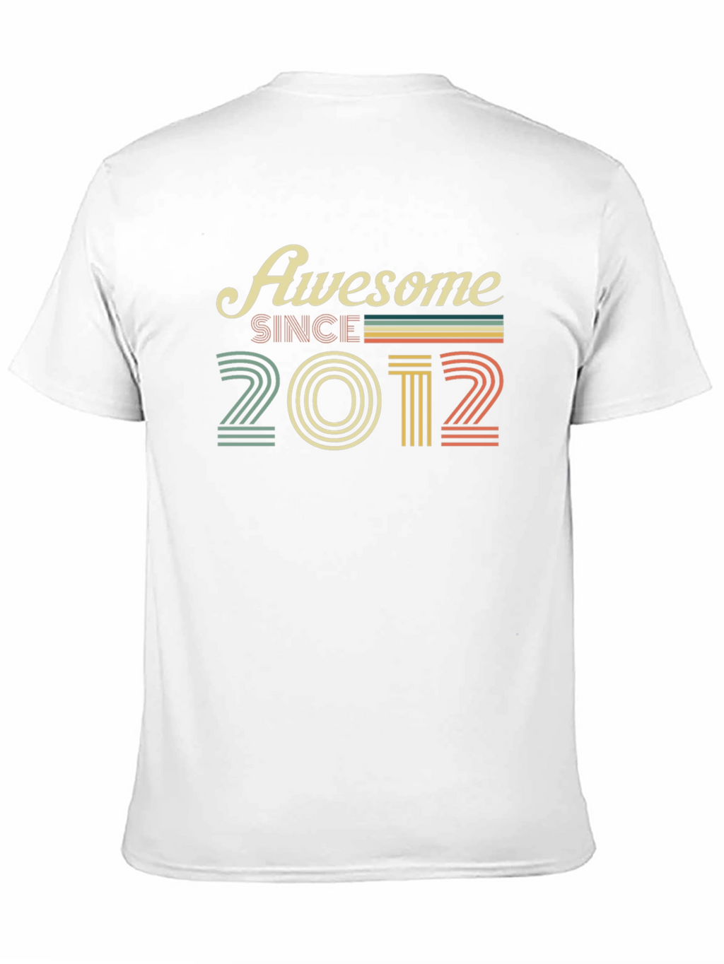 Awesome Since 2012 Black Graphic T-Shirt