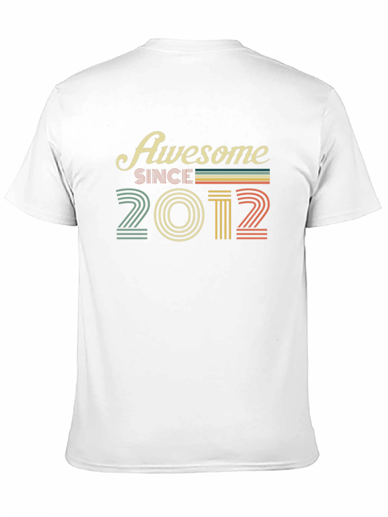 Awesome Since 2012 Black Graphic T-Shirt