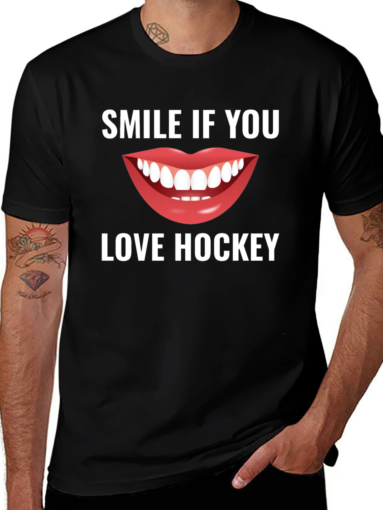 Smile If You Love Hockey T-Shirt